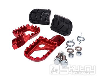 Stupačky CNC červené 16x24x3mm pro Beta RR 50 Enduro