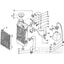 T15 Chladič, nádobka chladící kapaliny - Gilera Surfer (VTBC 08000 ...)