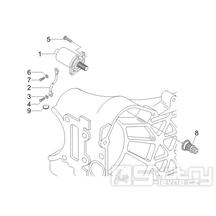 1.20 Elektrický startér motoru, nakopávací páka - Gilera Runner 50 PureJet Race 2005 (ZAPC46200)