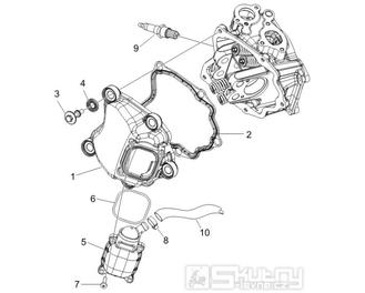 1.12 Kryt hlavy válce, zapalovací svíčka - Gilera Runner 200 VXR 4T LC Race 2006 UK (ZAPM46200)