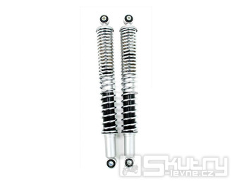 Zadní tlumiče hydraulické 405mm, oka 8/10mm pro Hercules K 50, DKW RT, KTM Comet – sada 2 ks