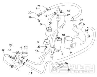 2.53 Palivový systém - Gilera Runner 50 PureJet Race CH 2006 (ZAPC46200)