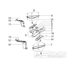 2.31 Středový plast, stupačky - Gilera Runner 50 PureJet 2005-2006 UK (ZAPC46200)