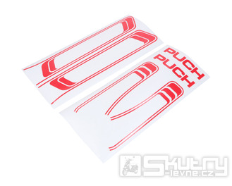 Sada samolepek na rám a nádrž, červená, pro Puch Maxi, S, N