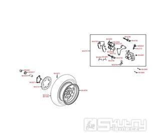 F08 Zadní kolo s brzdou - Kymco Xciting 250i AFI