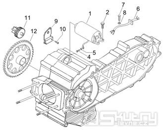 1.20 Elektrický startér motoru - Gilera Nexus 500 4T LC 2006-2008 (ZAPM35200)