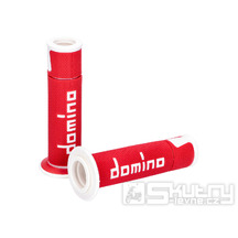 Sada gripů Domino A450 On-Road Racing červená / bílá s otevřenými konci