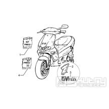 T24/A Samolepky, loga - Gilera Runner Purejet 50 1998-2005 (ZAPC36100)