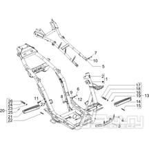 2.01 Rám, stupačky - Gilera Runner 125 VX 4T 2005-2006 UK (ZAPM46100)