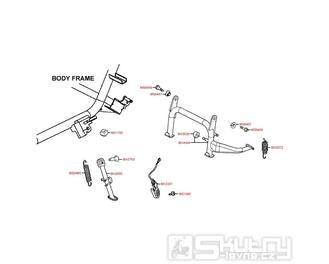F15 Hlavní stojan / boční stojan - Kymco Xciting 250i AFI