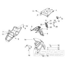 2.37 Zadní kryt, blatník - Gilera Runner 125 "SC" VX 4T 2006-2007 (ZAPM46100)