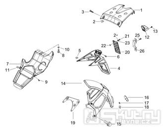 2.37 Zadní kryt, blatník - Gilera Runner 125 "SC" VX 4T UK (ZAPM46100)