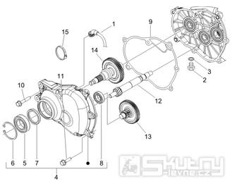 1.25 Převodovka -Gilera Nexus 250 4T LC 2006 UK (ZAPM35300)