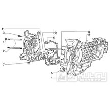 T2 Skříň klikové hřídele - Gilera Runner VXR 200 4T (ZAPM24300...)