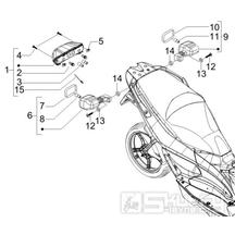 6.04 Zadní světlo a blinkry - Gilera Runner 50 PureJet ST 2008 (ZAPC46200)