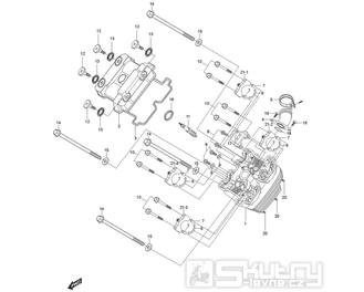 FIG01v Hlava válce přední - Hyosung GT 125 NE