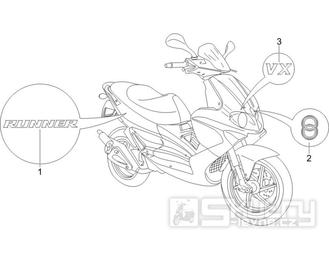 2.38 Samolepky, loga - Gilera Runner 125 VX 4T 2007 (ZAPM46300)