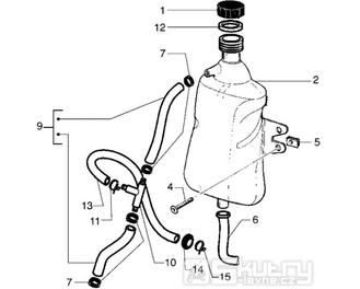 T23 Nádobka chladící kapaliny - Gilera Runner VXR 200 4T (ZAPM24300...)