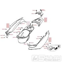 F13 Zadní kapotáž / Úložný prostor pro přilbu - Kymco Super 9 LC 50