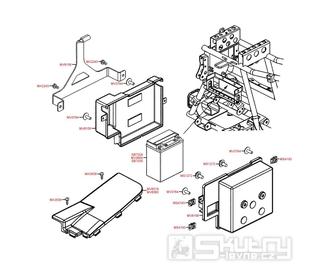 F11 Baterie / Kryt baterie - Kymco MXU 450i LOF LC90CE