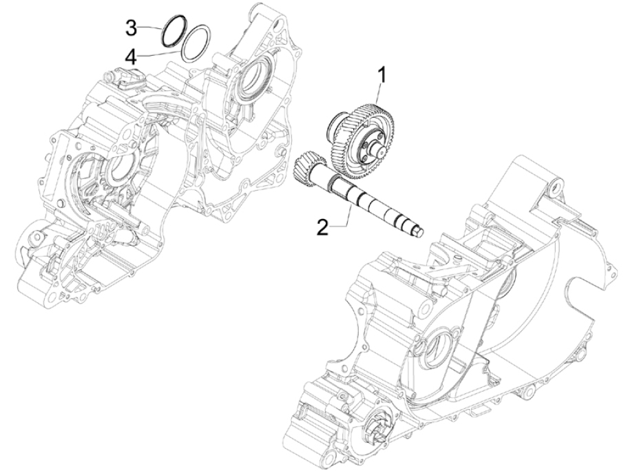 1.25 Převodovka - Gilera GP 800 2009 (edice 100. výročí - ZAPM5510...)