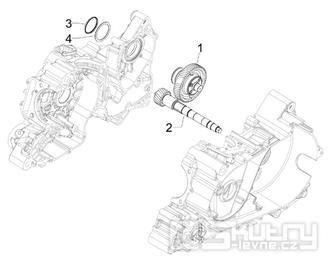 1.25 Převodovka - Gilera GP 800 2009 (edice 100. výročí - ZAPM5510...)