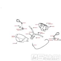 F03 Gripy / zrcátka / řídítka / kapotáž řídítek - Kymco Filly 50 4T