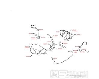 F03 Gripy / zrcátka / řídítka / kapotáž řídítek - Kymco Filly 50 4T