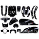 Sada kapotáže základová černá 16 dílů pro SYM Fiddle 3 r. 2014-2020