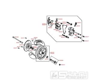F07 Přední kolo s brzdou - Kymco Super 9 LC 50