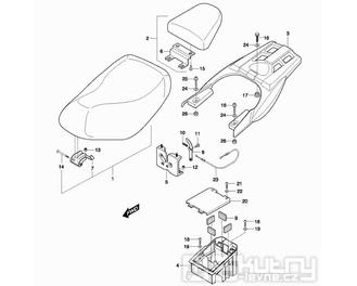 24 Sedačka / Zadní nosič - Hyosung SF 50 R Rally