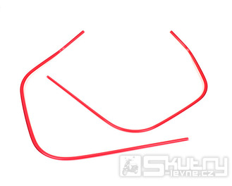 Ochranné lišty kapotáže červené Moto Nostra pro Vespa GT, GTL, GTS 125-300, GTV (-2018)