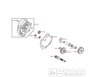 E09 Převodovka - Kymco Agility 50 4T KG10SA