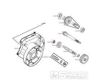 E08 Převodovka - Kymco Like 50 2T KE10AA