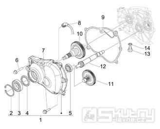 1.25 Převodovka - Gilera Nexus 300ie 4T LC 2009-2011 (ZAPM35600)