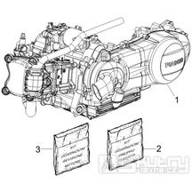1.02 Motor, těsnění motoru - Gilera Nexus 300ie 4T LC 2008 (ZAPM35600)