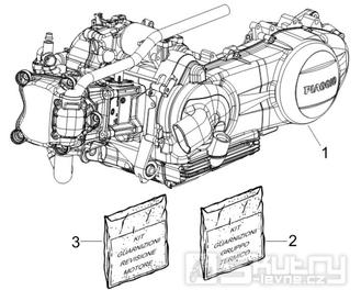 1.02 Motor, těsnění motoru - Gilera Nexus 300ie 4T LC 2008 (ZAPM35600)