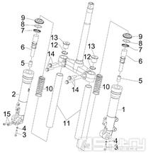 4.03 Přední kyvná vidlice (Kayaba) - Gilera Runner 125 VX 4T Speciální série 2007 (ZAPM46300)