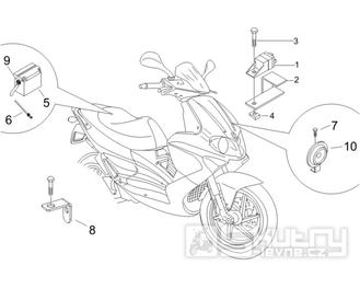 6.05 Baterie, houkačka, relé - Gilera Runner 200 VXR 4T LC Race 2005-2006 (ZAPM46200)