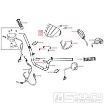 F03 Gripy / Zrcátka / Řidítka / Přední kapotáž - Kymco MXU 500 4WD