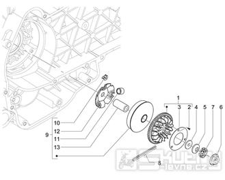 1.13 Řemen variátoru, variátor - Gilera Runner 125 ST 4T LC 2008-2012 (ZAPM46301)