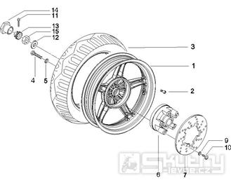 4.12 Zadní kolo - Gilera Runner 50 PureJet 2005-2006 UK (ZAPC46200)