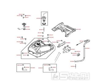 F10 Nádrž a palivový kohout - Kymco MXU 500 IRS LOF