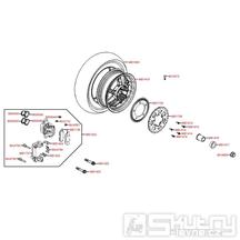 F08 Zadní kolo s brzdou - Kymco Downtown 300i ABS SK60AB