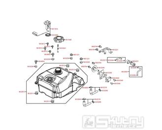 F10 Palivová nádrž / palivový kohout - Kymco MXU 300 R