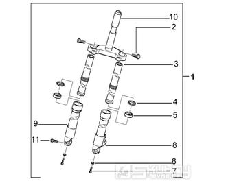 T41 Kyvná vidlice - Gilera Runner VX 125 4T (ZAPM24100, ZAPM24000)