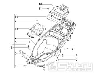 2.34 Podsedlový prostor pro přilbu - Gilera Runner 50 PureJet SC 2005 UK (ZAPC46200)