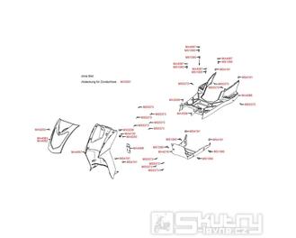 F04 Plasty přední / stupačky - Kymco Agility 50 Basic 4T