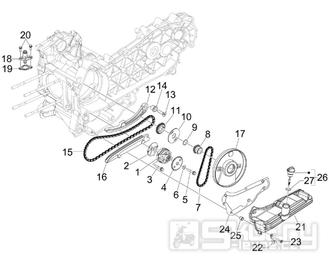 1.18 Olejové čerpadlo - Gilera Nexus 300ie 4T LC 2008 (ZAPM35600)