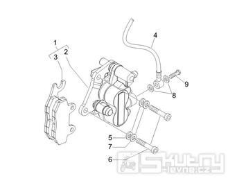 5.01 Brzdový třmen, destičky - Gilera Stalker 50 2T 2007-2008 (ZAPC40100)